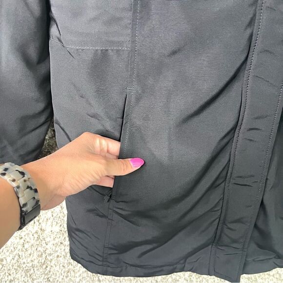 Spyder Coat Women’s Large Black Explorer Parka Zip Up Winter Hooded - Picture 3 of 10